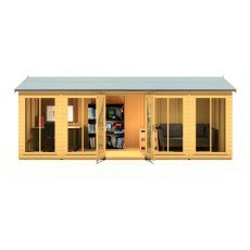 20x6 Shire Mayfield Summerhouse - Front View - Doors open