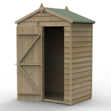 5x3 Forest 4Life Overlap Windowless Shed - isolated with doors open
