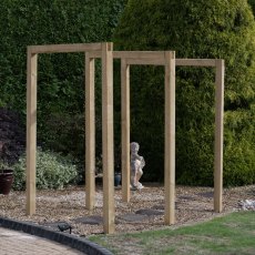 Forest Sleeper Arch Set Of 3 - in situ - garden feature