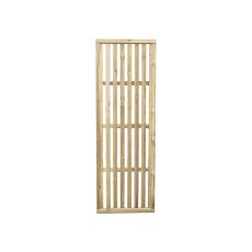 Forest 6 x 2 Pressure Treated Vertical Slatted Garden Screen Panel - Frontal View