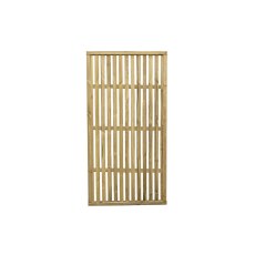 Forest 6 x 3 Pressure Treated Vertical Slatted Garden Screen Panel - Without Background, Frontal View