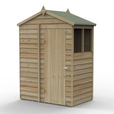 5x3 Forest 4Life Overlap Apex Shed - with doors closed