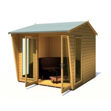 8 x 8 Shire Burghclere Summerhouse - door open and located on the right hand side