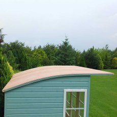 10x8 Shire Orchid Summerhouse - displaying the modern curved roof