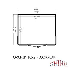 10x8 Shire Orchid Summerhouse - floor plan