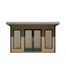 12 x 8 Shire Cali Insulated Garden Office - Front View, Doors Closed