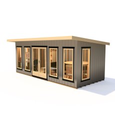 20 x 8 Shire Cali Insulated Garden Office - Isolated, Doors Closed