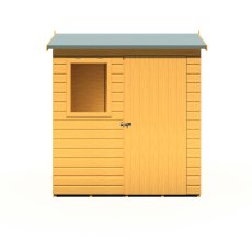 6x4 Shire Lewis Premium Reverse Apex Shed Door In Right Hand Side - isolated front view, doors closed