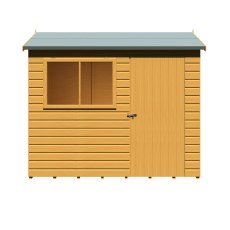 8x6 Shire Lewis Premium Reverse Apex Shed Door in Right Hand Side - isolated front view, doors closed