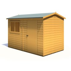 10x6 Shire Lewis Professional Reverse Apex Shed Door In Right Hand Side - isolated angle view