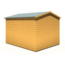 10x8 Shire Lewis Professional Reverse Apex Shed Door In Right Hand Side - isolated back angle view