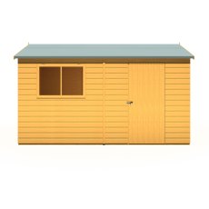 12x8 Shire Lewis Professional Reverse Apex Shed Door In Right Hand Side - isolated front view