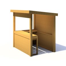 5x3 Shire Little Shopper Playhouse - isolated side angle view