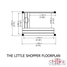 5x3 Shire Little Shopper Playhouse - footprint