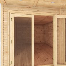 4.00mx4.00m Mercia Insulated Garden Room With Side Shed - doors