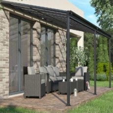 10x14 Kingston Lean To Carport Patio Cover - in situ, side angle view