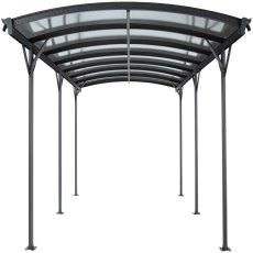 10 x 16 Kingston Aluminium Curved Carport - isolated side view