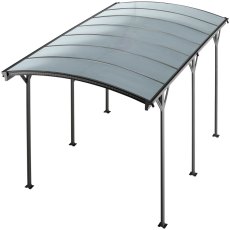 10 x 16 Kingston Aluminium Curved Carport - isolated top view