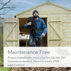 10 X 10 Forest Beckwood Tongue & Groove Apex Wooden Shed With Double Doors 25yr Guarantee - maintenance free