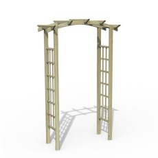 Forest Classic Dome Top Wooden Garden Pergola Arch - Pressure Treated - isolated angle view