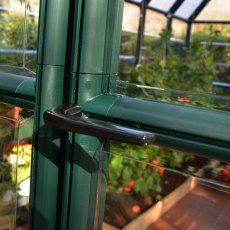 8x12 Palram Canopia Rion Clear Grand Gardener Greenhouse - door handle