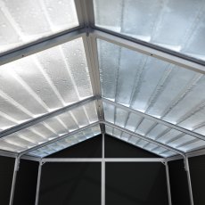 6x10 Palram Canopia Rubicon Plastic Apex Shed - Dark Grey - internal roof