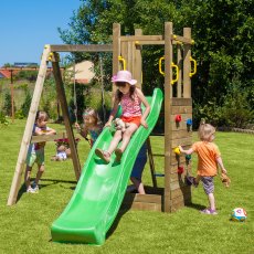 Shire Rumble Ridge Rock Wall with Single Swing & Slide - Funny 3 - in situ - action