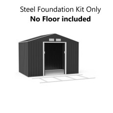 9x6 Lotus Hera Apex Metal Shed with Foundation Kit - Foundation Kit
