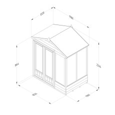 6x4 Forest 4LIfe Summerhouse Pressure Treated - dimensions