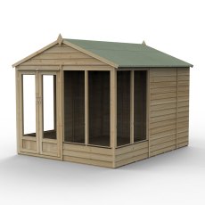 10x8 Forest 4LIfe Summerhouse Pressure Treated - isolated with doors closed