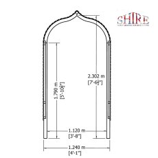Shire Bejoda Garden Arch - Pressure Treated - internal dimensions