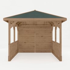 3m x 3m Mercia Pressure Treated Gazebo With Panels - Front View