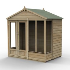 7ft x 5ft Forest Beckwood Summerhouse Pressure Treated - isolated with doors closed