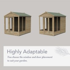 8x6 Forest Beckwood Apex Summerhouse with Double Doors - 25yr Guarantee - adaptable