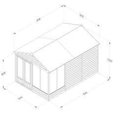12ft x 8ft Forest Beckwood Summerhouse Pressure Treated - dimensions