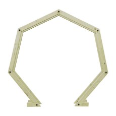 Grange Hex Moon Gate Wooden Garden Arch - isolated front view