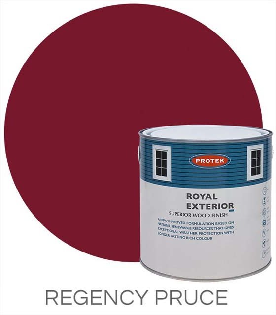 Protek Royal Exterior Paint 5 Litres - Regency Puce Colour Swatch with Pot