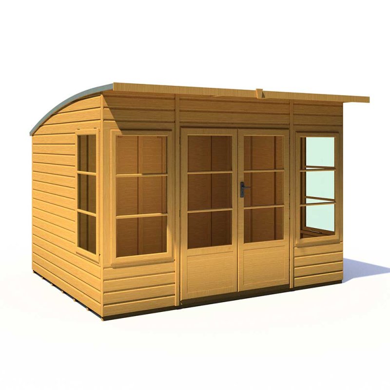 10x8 Shire Orchid Summerhouse - isolated angled doors closed