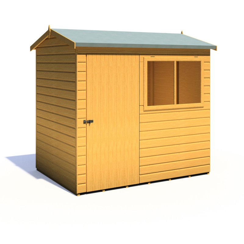 7x5 Shire Lewis Premium Reverse Apex Shed Door in Left Hand Side - isolated angle view