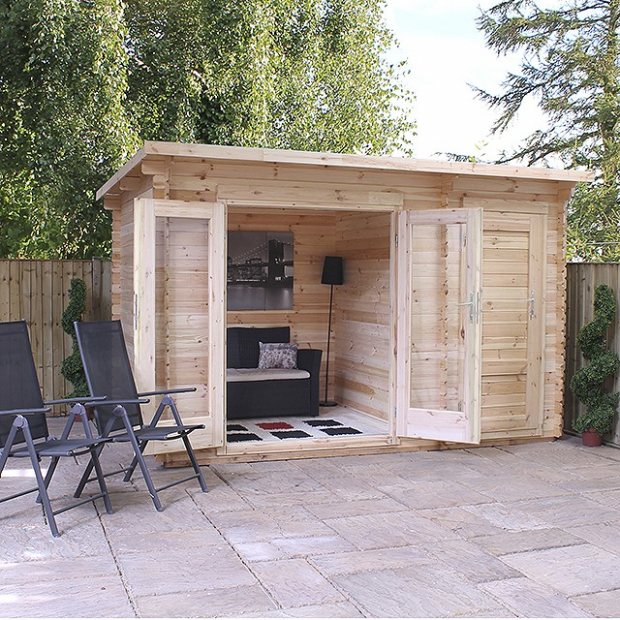 Delamere Log Cabin With Side Store