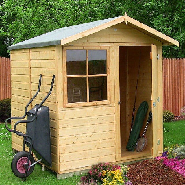 Shire Abri Apex Garden Shed 7 x 7 (1.98m x 2.05m) - elbec garden