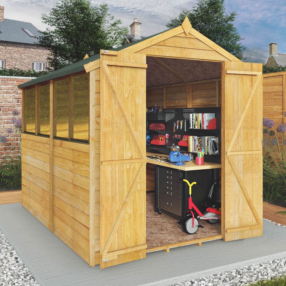 Mercia Overlap Shed 8 x 6 (2.37m x 1.78m) - elbec garden buildings