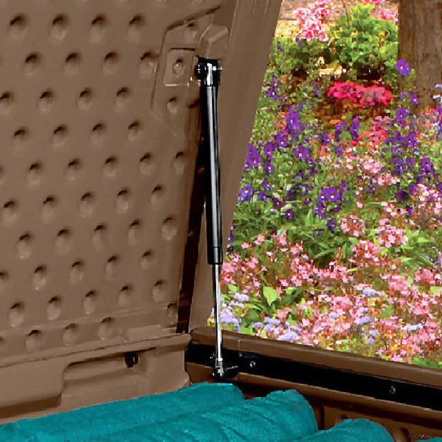 Suncast Rattan Style Wicker Deck Box (507 Litres) elbec garden buildings