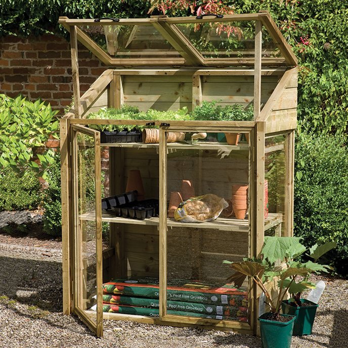 4 x 2 (1.20m x 0.62m) Forest Mini Greenhouse - elbec garden buildings
