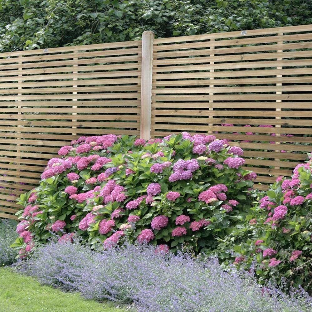 6ft High (1800mm) Forest Contemporary Slatted Fence Panel - Pressure ...