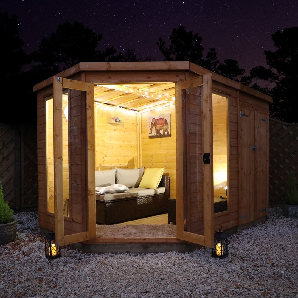 Mercia Corner Summerhouse and Side Shed
