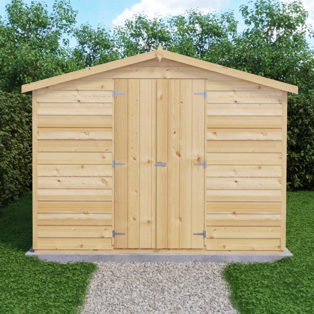 Shire 10 x 8 Overlap Apex Garden Shed - No Windows - elbec garden buildings