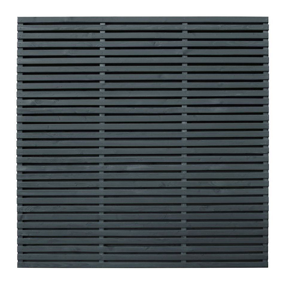 6ft High (1800mm) Forest Contemporary Double-Sided Slatted Fence Panel ...