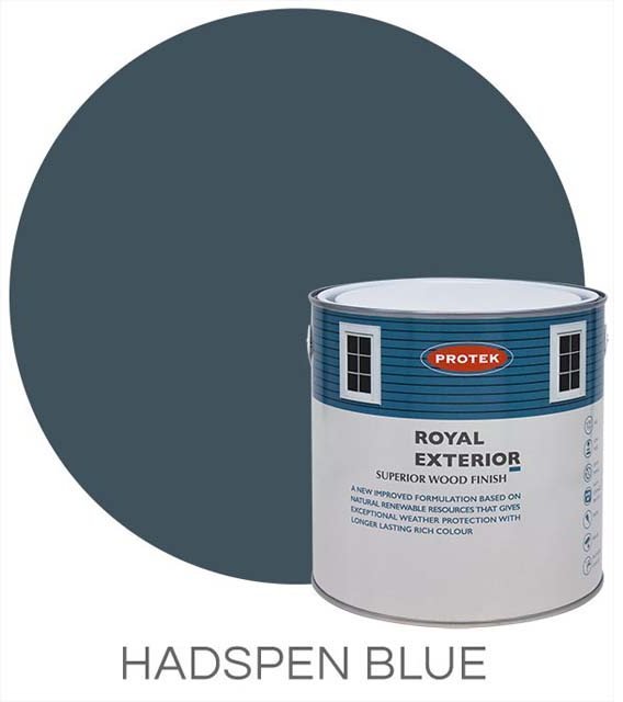 Protek Royal Paint Natural Stains 2.5 Litres Hadspen Blue elbec garden buildings