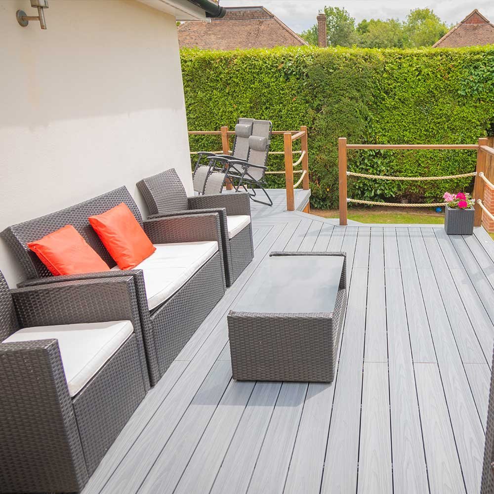 Alchemy Habitat+ Composite Deck Boards in Rydal Grey- 3.6m Boards (12 ...